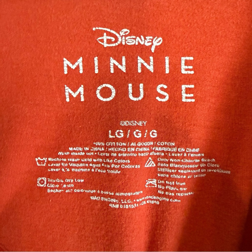 Women's Juniors' Mighty Fine/Mad Engine Minnie Cotton T-Shirt SZ/LG - Picture 3 of 4